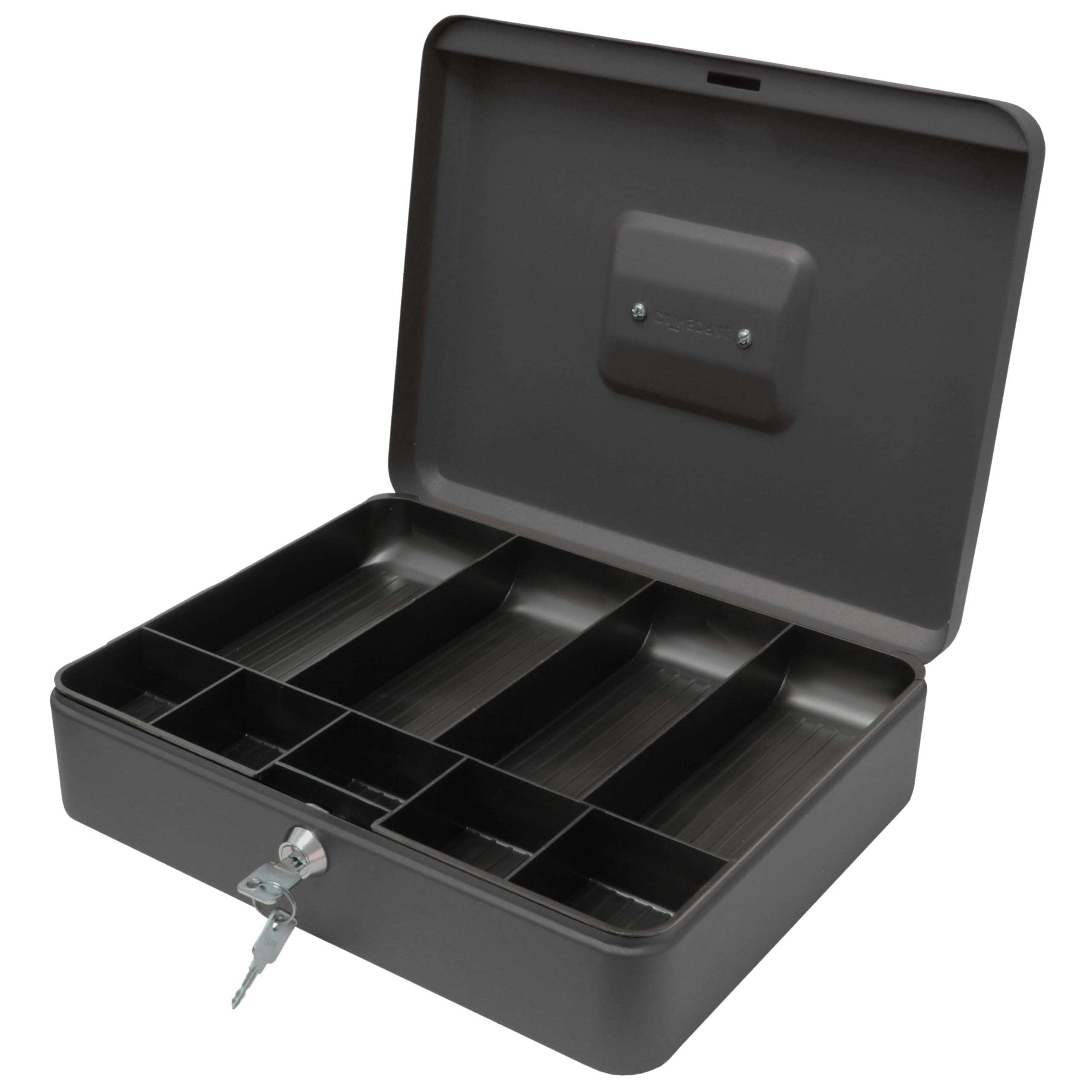 Cathedral Products 12 Inch Key Lockable Cash Box with Lift Out 9
