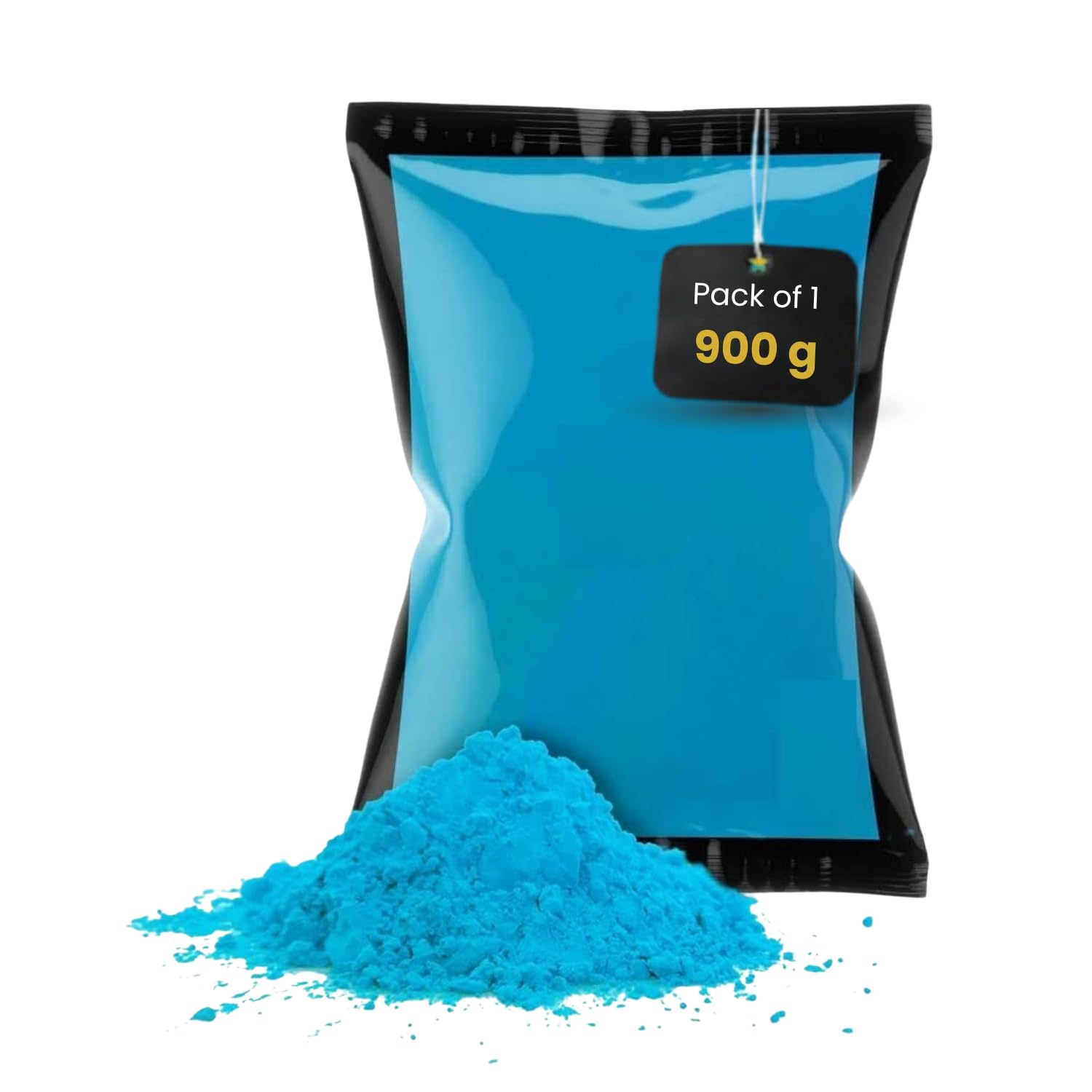 Store Indya Holi Powder Pack of 1 (900g) – Non Toxic Herbal Holi Color Powder, Bright Safe and Washable Organic Formula Holi Colors for Party, Decorations & Festival Celebration | Blue