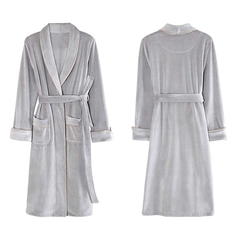 Coral Fleece Kimono Robe Thick Warm Women Lovers Couple Nightgown Female Bath Gown Sleepwear Men Super Soft Homewear