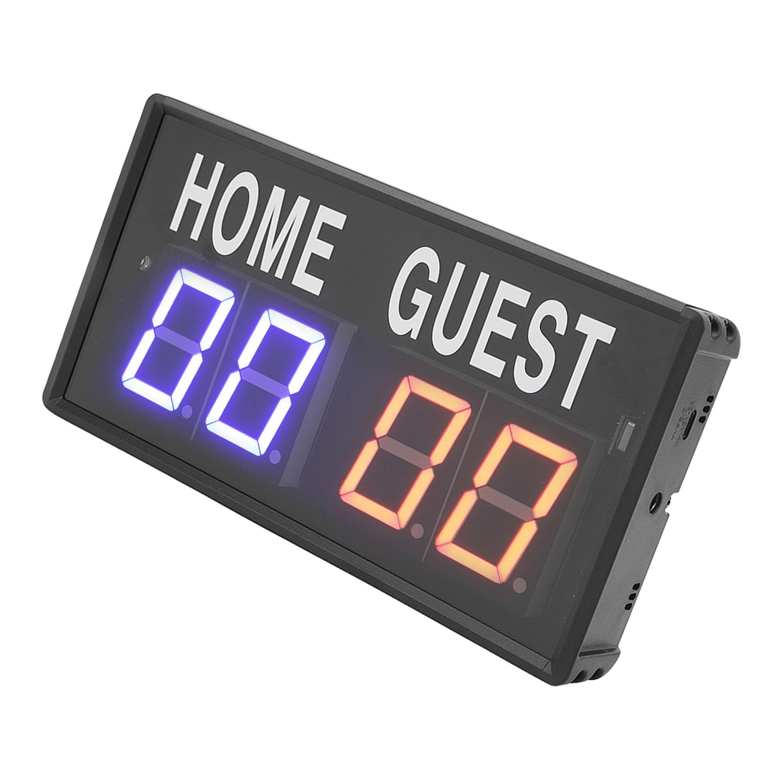 CHICIRIS Tabellone Segnapunti Elettronico con Telecomando in Lega di | per Basket Pallavolo Cornhole Pong, Display LED Rosso Blu, Supporto da Tavolo o da Parete Alimentato a Batteria, Punteggio
