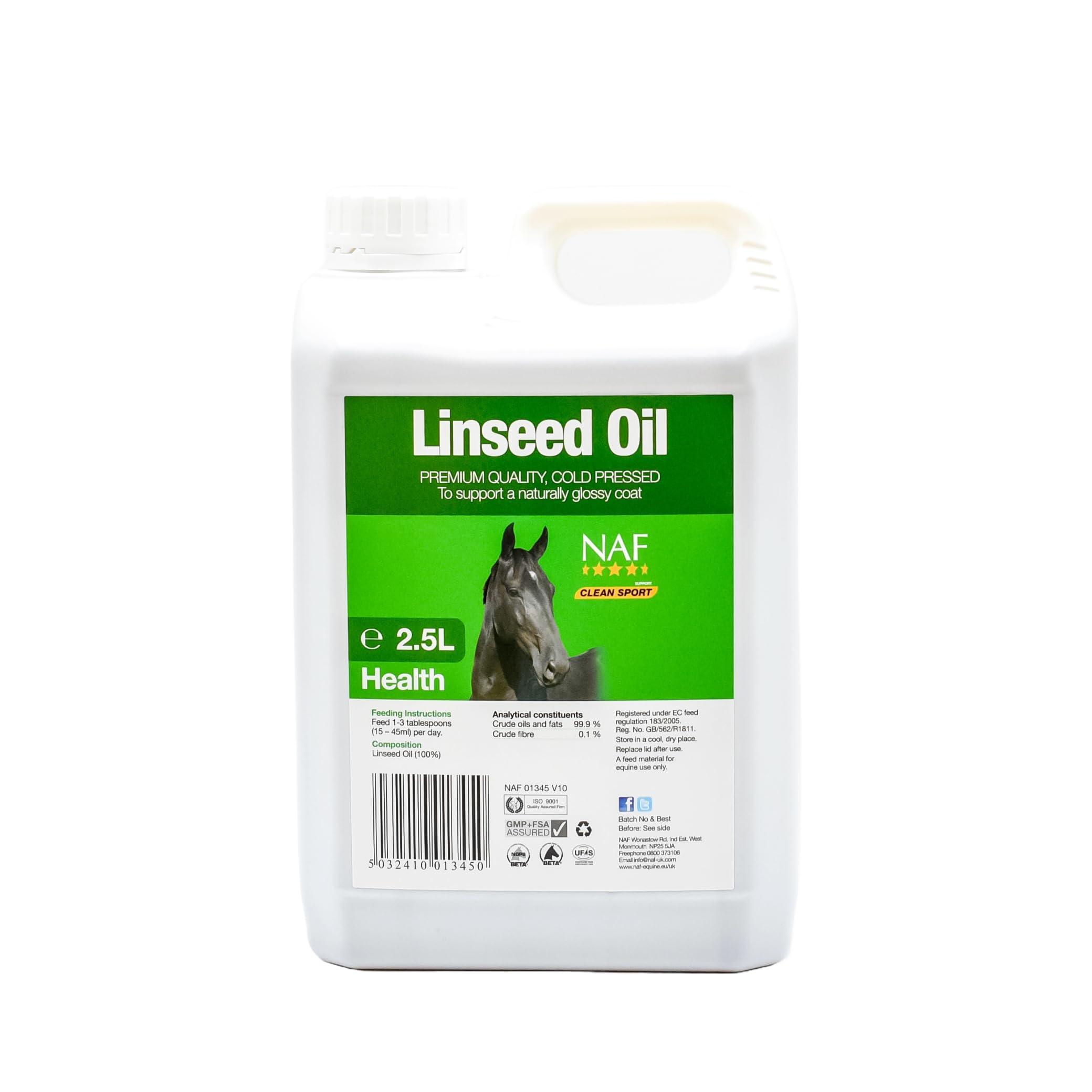 NAF Natural Animal Feeds NAF Linseed Oil: 2.5L Size: 2.5L