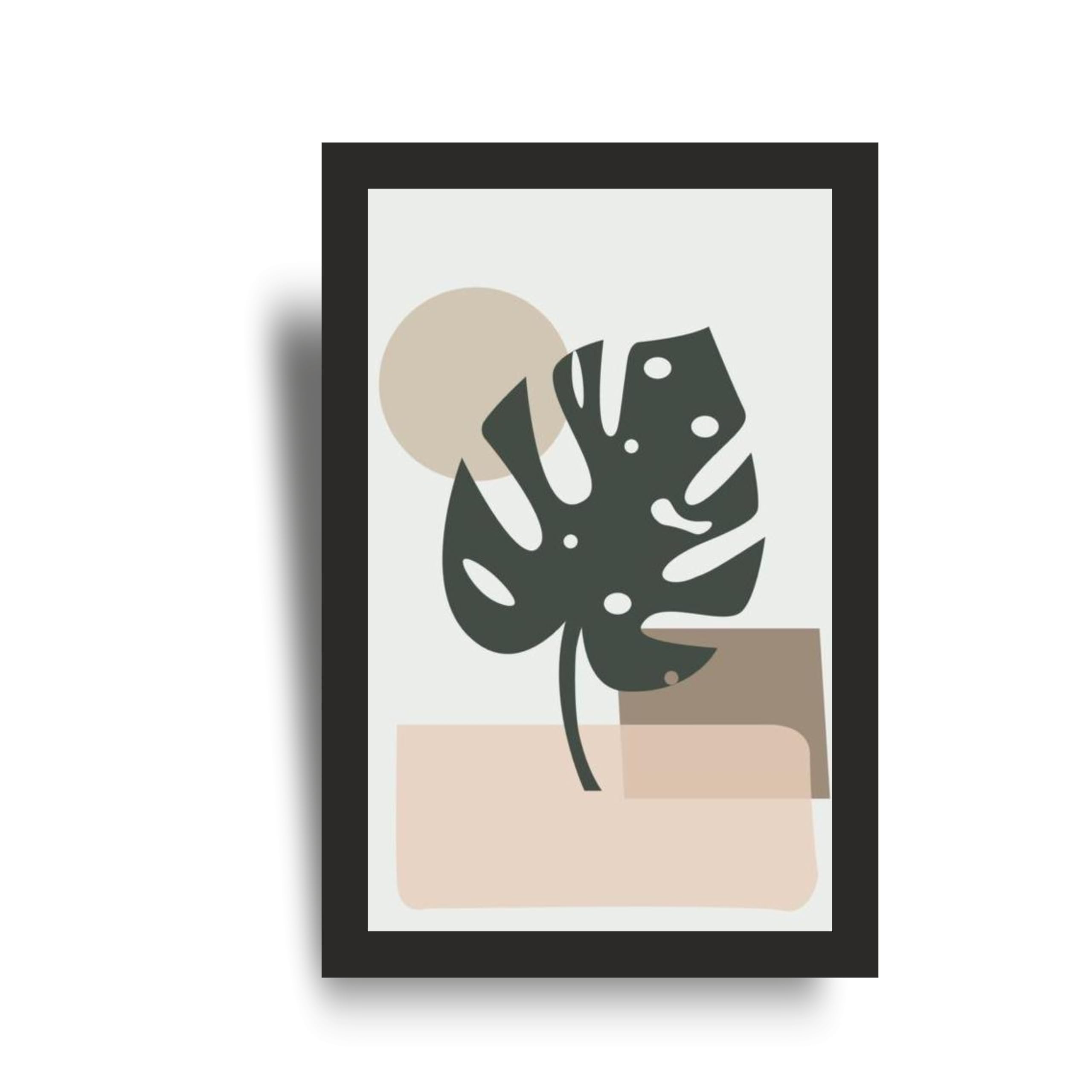 Modern Leaf Silhouette Wall Art Set of 3 – view 3