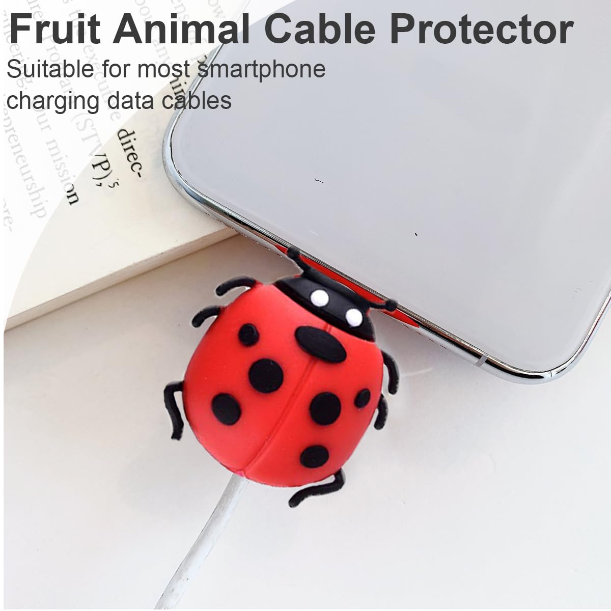Proteggi Cavo - Protettore Frutta Animale Cartone Animato, Protezione Caricatore per Animali, Prevenire Rottura USB Phone