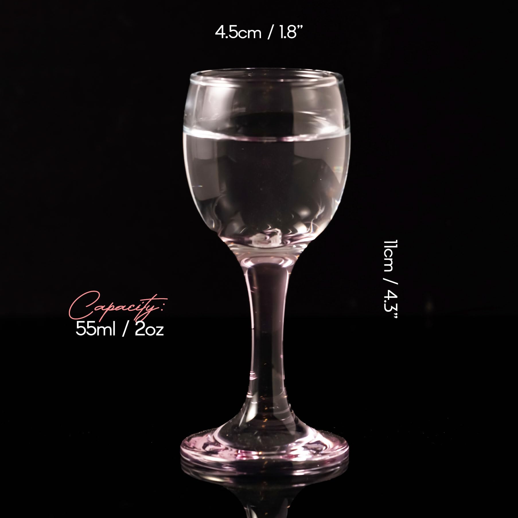 Schnapsgläser, bunt, 6 Stück (2 oz/55 ml), Schnapsgläser, Sherry, Absinth, Porto, Mini-Weingläser, Aperitifgläser