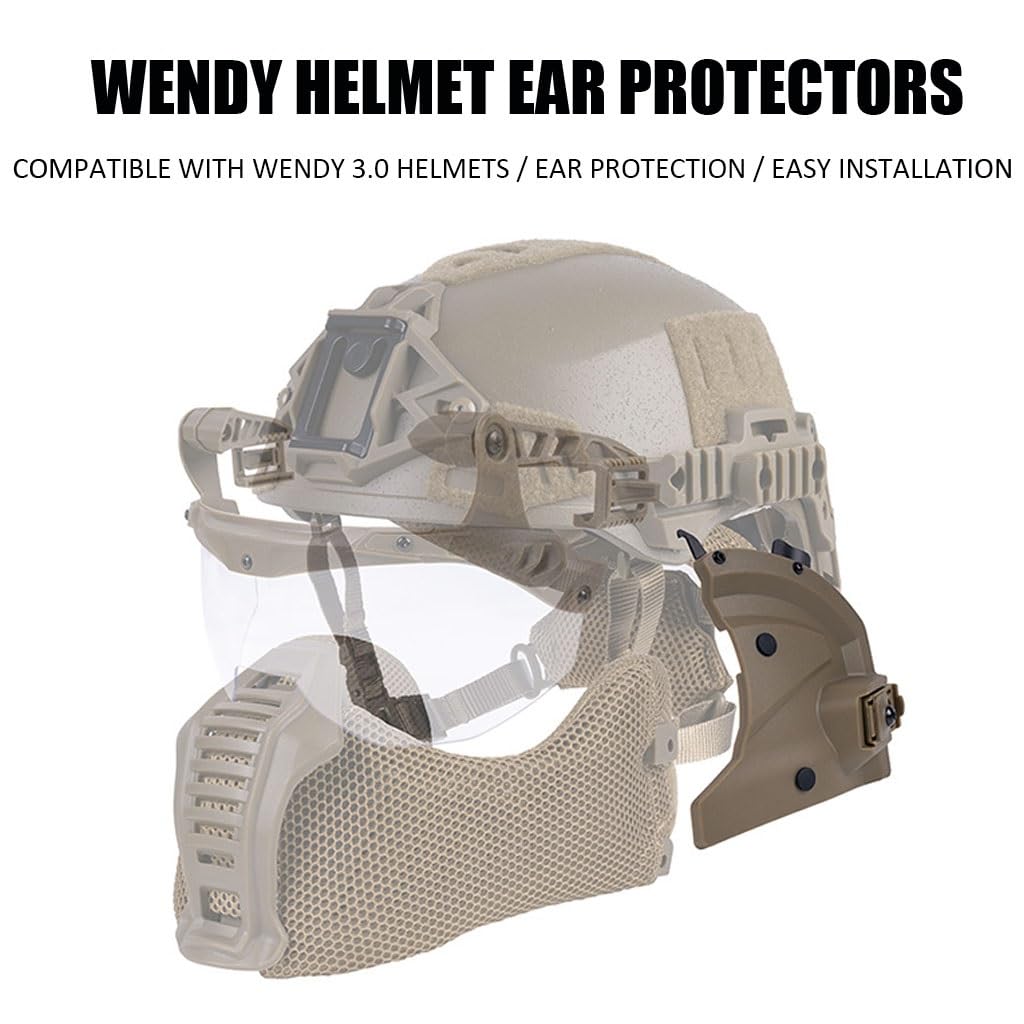 Copertura Laterale For Orecchio Del Casco Tattico Wendy, Accessorio For Guida For Caschi Veloci For Giochi Di Sopravvivenza BBS Paintball CS Cosplay