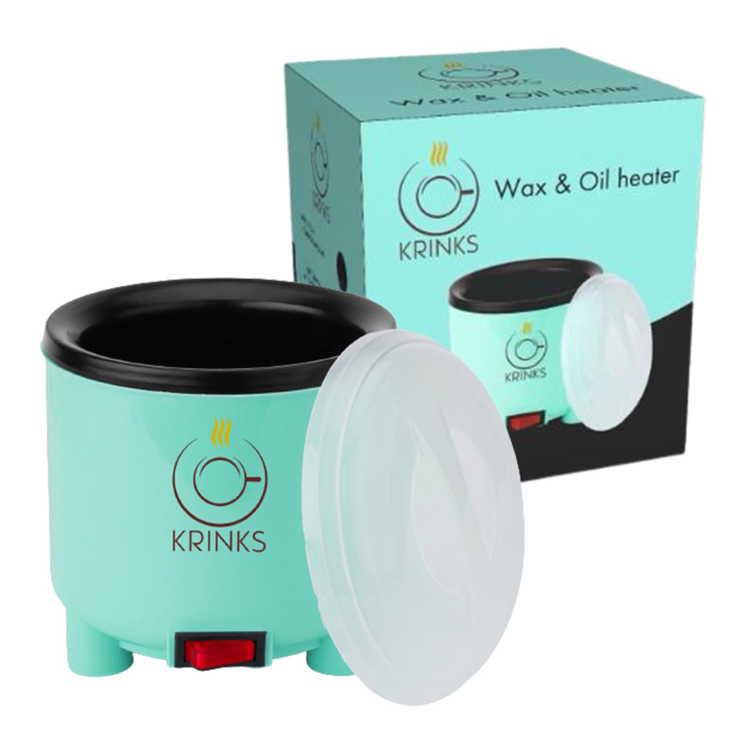 KRINKS® Wax Heater | Hair Removal Wax Machine with Black Coating Bowl | Wax Heater for Waxing for Women | Heater with Manually Operator On/Off light Indicator Switch | Sea Green Color (B0B5FKB4DR) Amazon Price History, Amazon Price Tracker