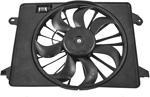 Brock Conjunto de ventilador de refrigeración individual de repuesto compatible con cargador Challenger 68050129AA 2009-2019 300