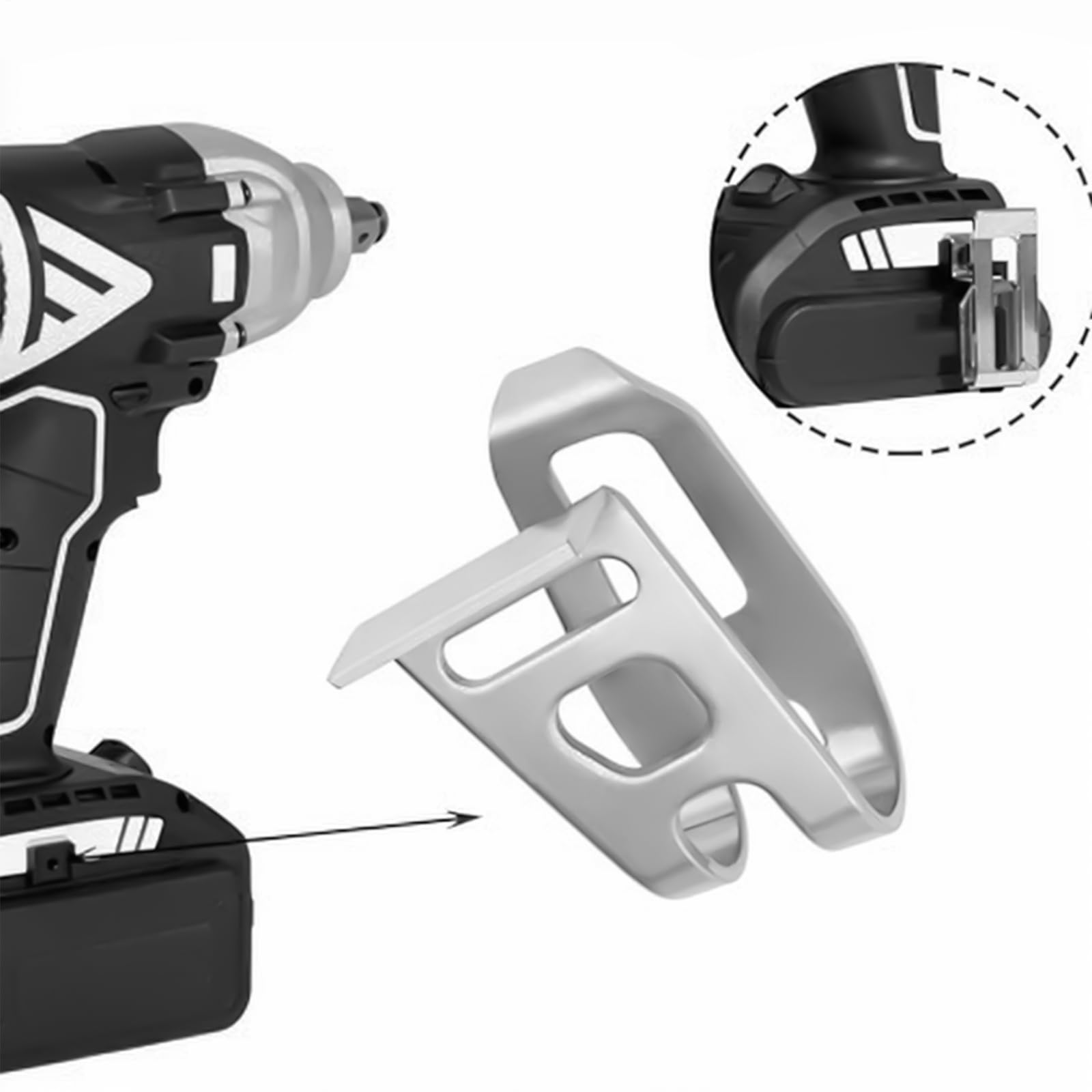 Clips de Gancho para Cinturón de Taladro Eléctrico, 6Pcs Ganchos de Repuesto para Cinturón con Tornillos, Clip de Cinturón de Acero Inoxidable Compatible con Makita