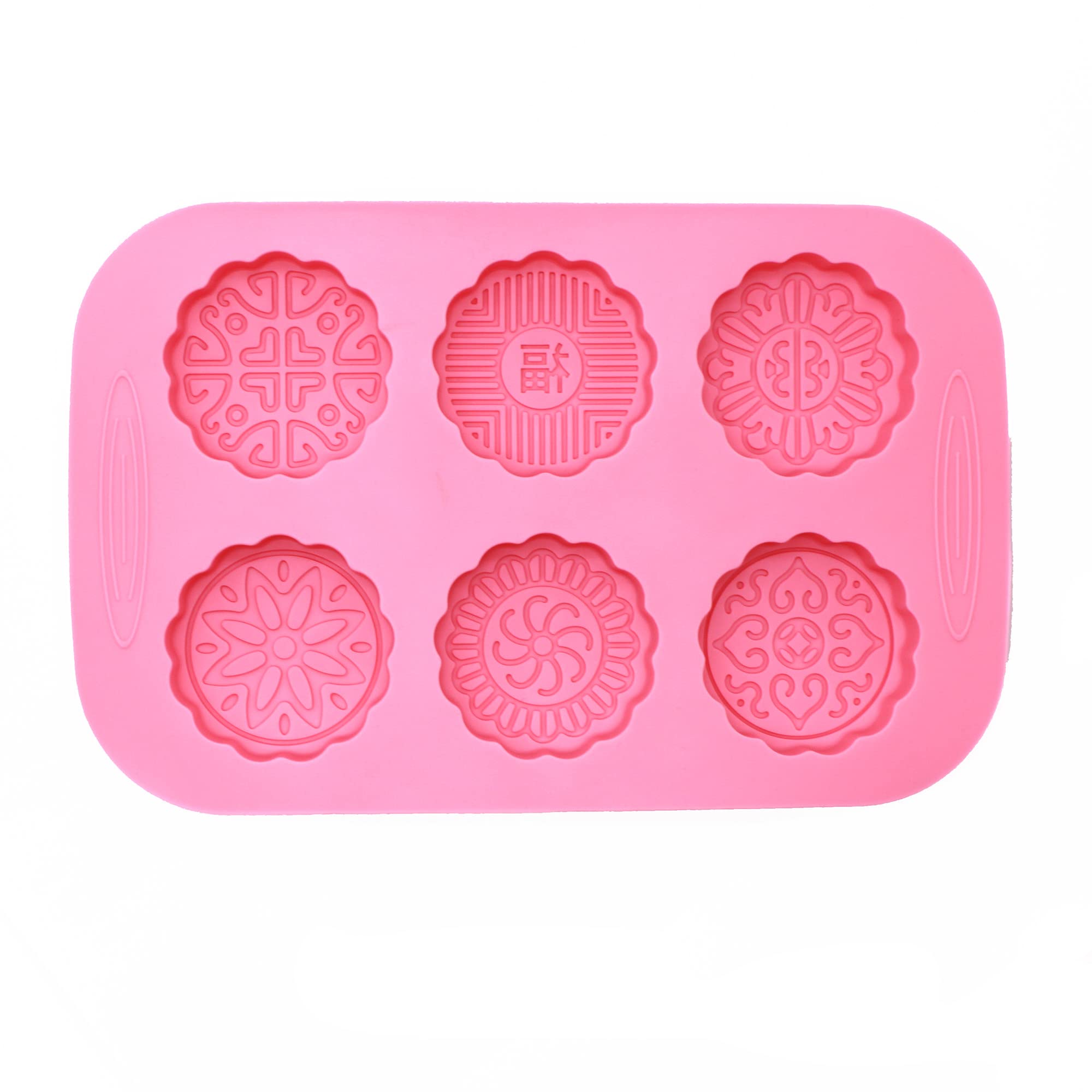 X-Haibei molde redondo Mooncake magdalena de Chocolate jabón Cookies molde de silicona nueva