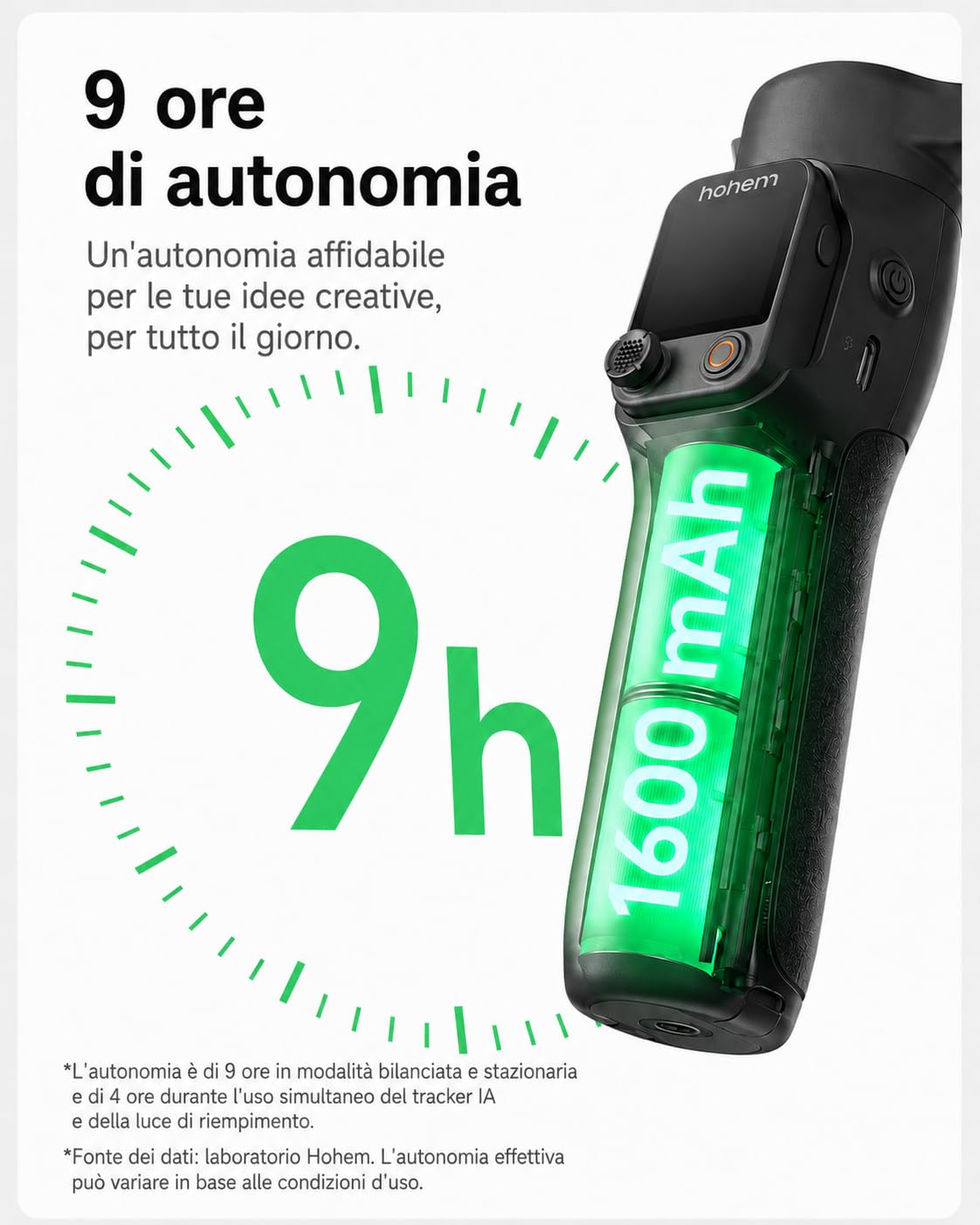 Hohem iSteady V3 Ultra Stabilizzatore per Smartphone, Follow AI a 360° | Controllo a Gesture,Telecomando Rimovibile con Schermo Touch da 1,22'', Asta di Estensione e Treppiede Gimbal per Vlog TikTok