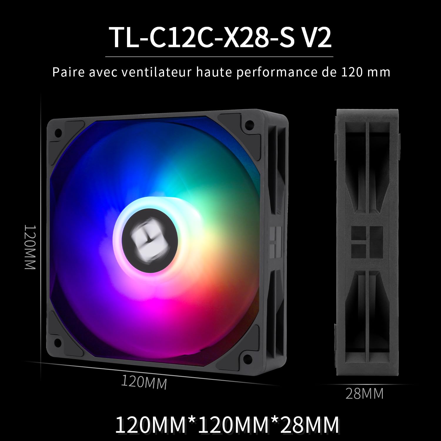 TR Peerless Assassin 120 Digital ARGB Black CPU Cooler, Double 120mm PWM Fans with 1850RPM Speed, Support Intel lga1700/1851/115X,AMD:AM4/AM5,Computer CPU Cooling,Digital Screen Top Cover