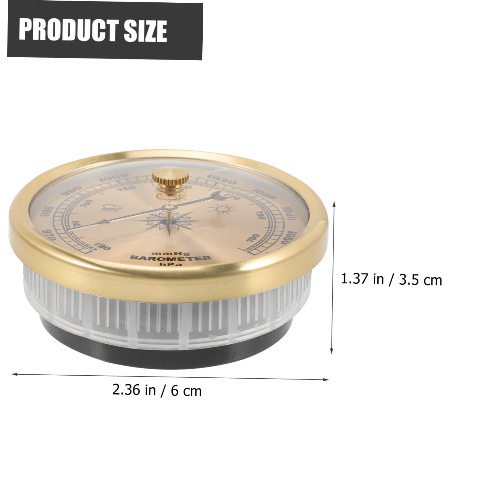 YARNOW 3 Pièces Baromètre à Cadran Baromètre Météo Intérieur Pression Baromètre Anéroïde Réglable Hygromètre Humidité Intérieure Outil De Mesure Du Baromètre Table De Mesure Métal Mural