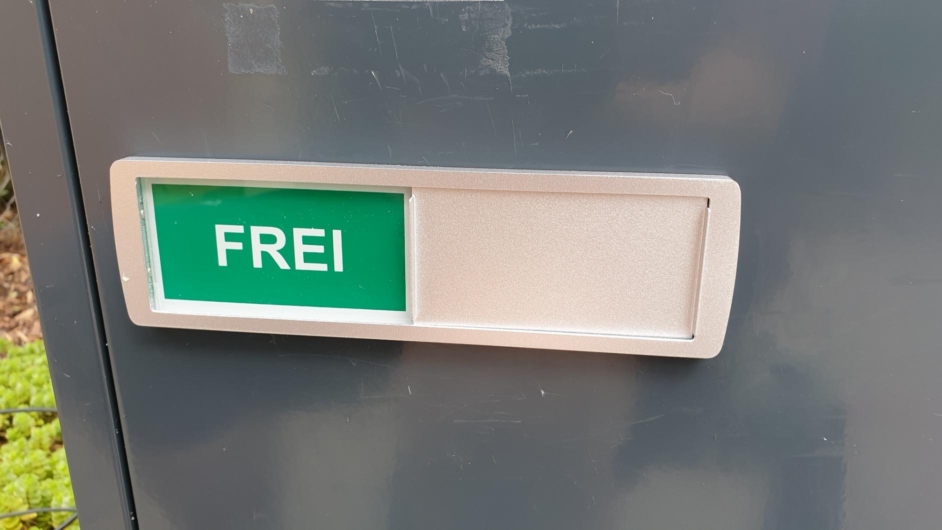 FREI/BELEGT Schild 17,5x5cm - Mit Magneten & 3M Klebefläche