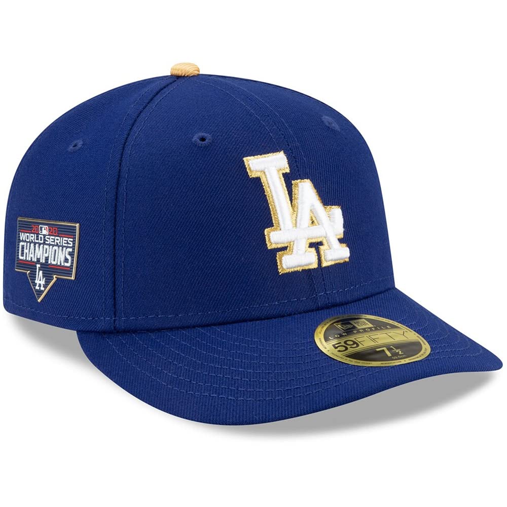 New Era LA Los Angeles Dodgers 59FIFTY LP Low Profile Gold Program 2020 World Series Champions Fitte