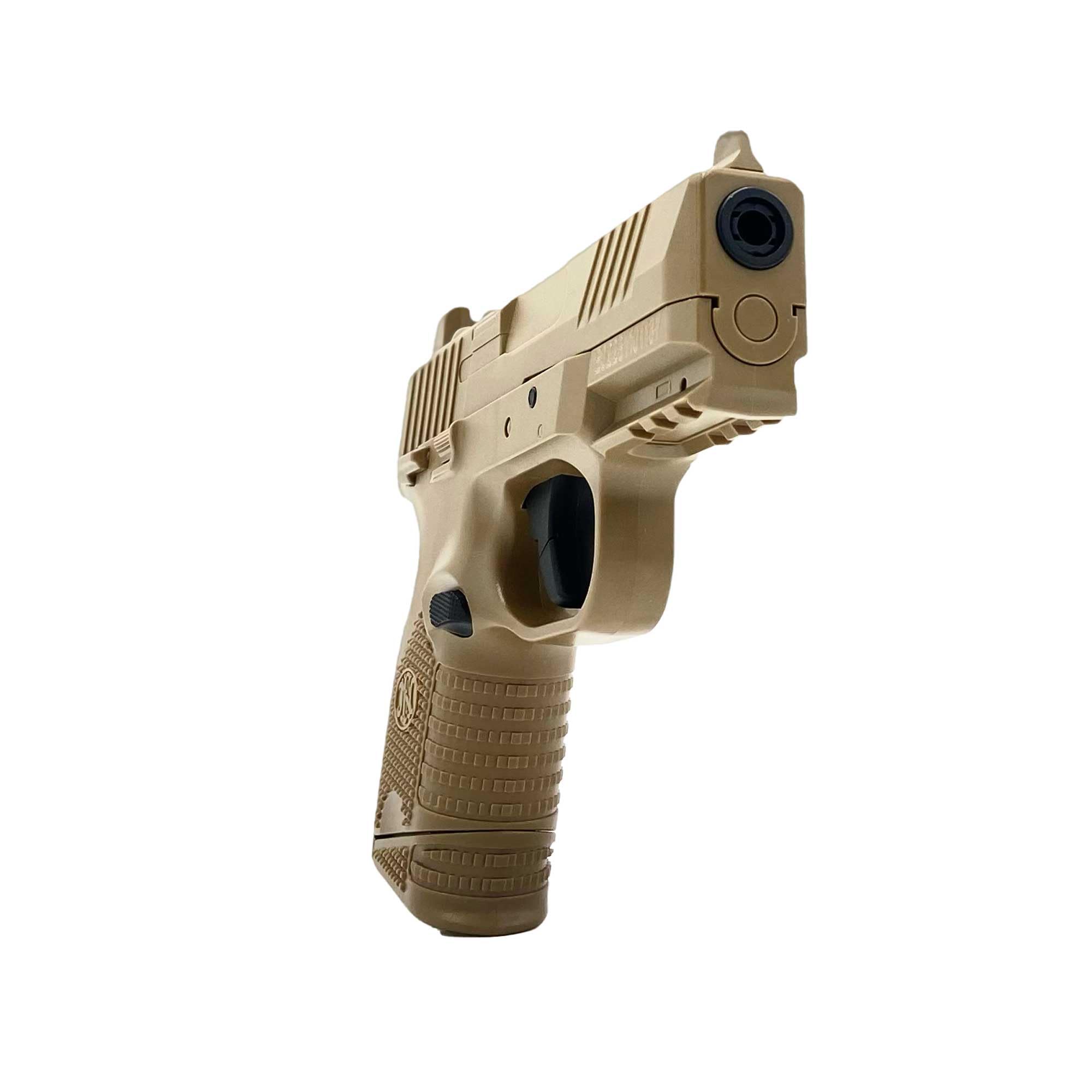 Confezione Pistola a Pallini Airsoft FN Herstal 509 Compact MRD FDE Spring/Materiale: plastica ABS/Potenza 0,2 Joule/Fornita con Accessori