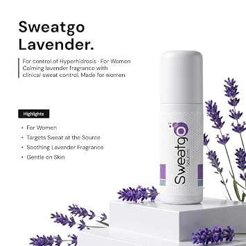 Sweat Go Rollon Antiperspirant,Lavender For Women - 60 ML