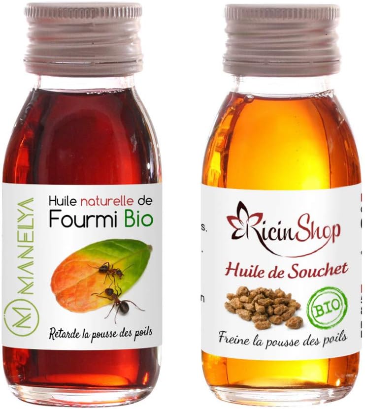 Ant Oil 30 ml + Tiger Nut Oil 60 ml (The Most Effective Natural Anti-Hair Products - Two In Pack)