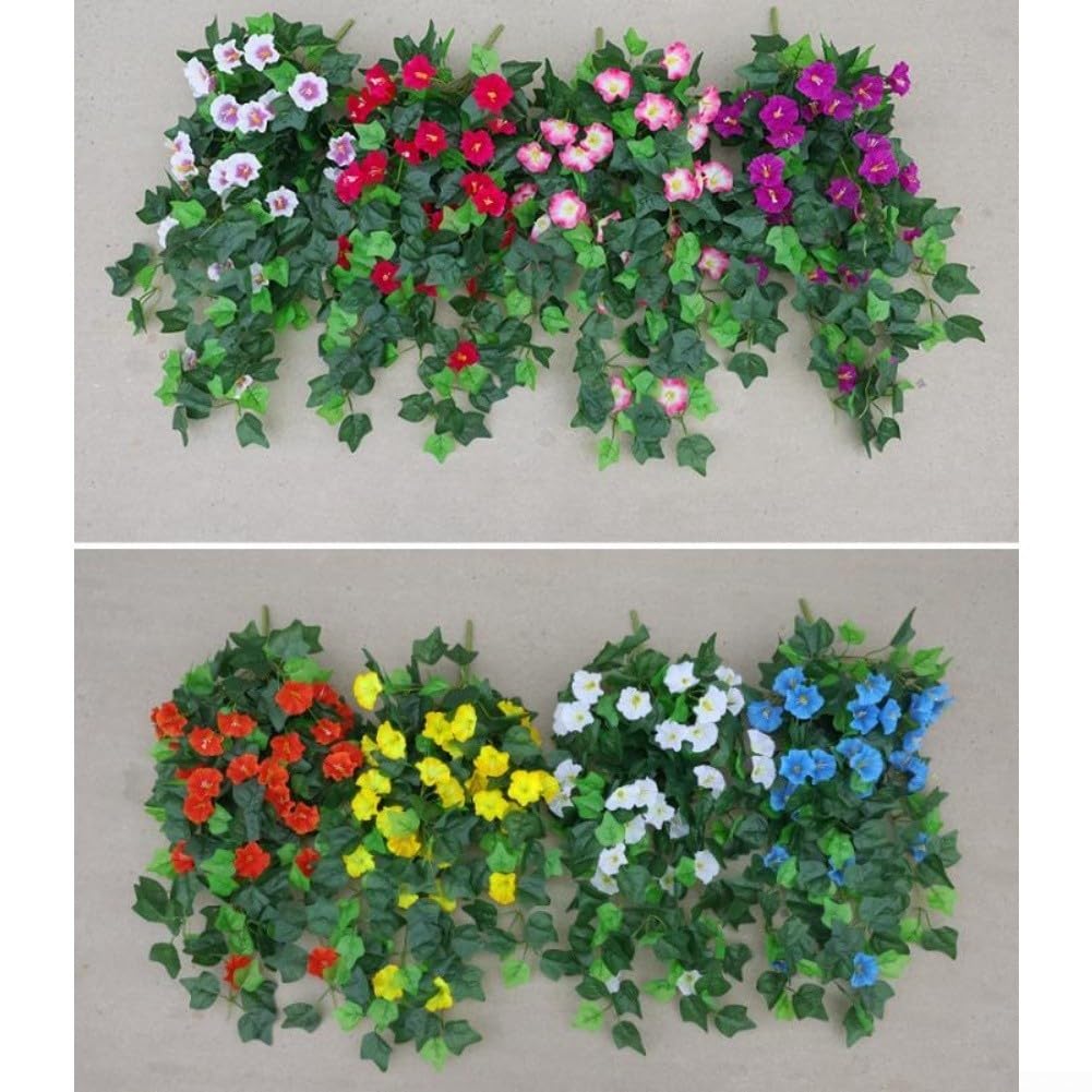 Silk Morning Glory, pianta rampicante finta, 63 cm, lunga