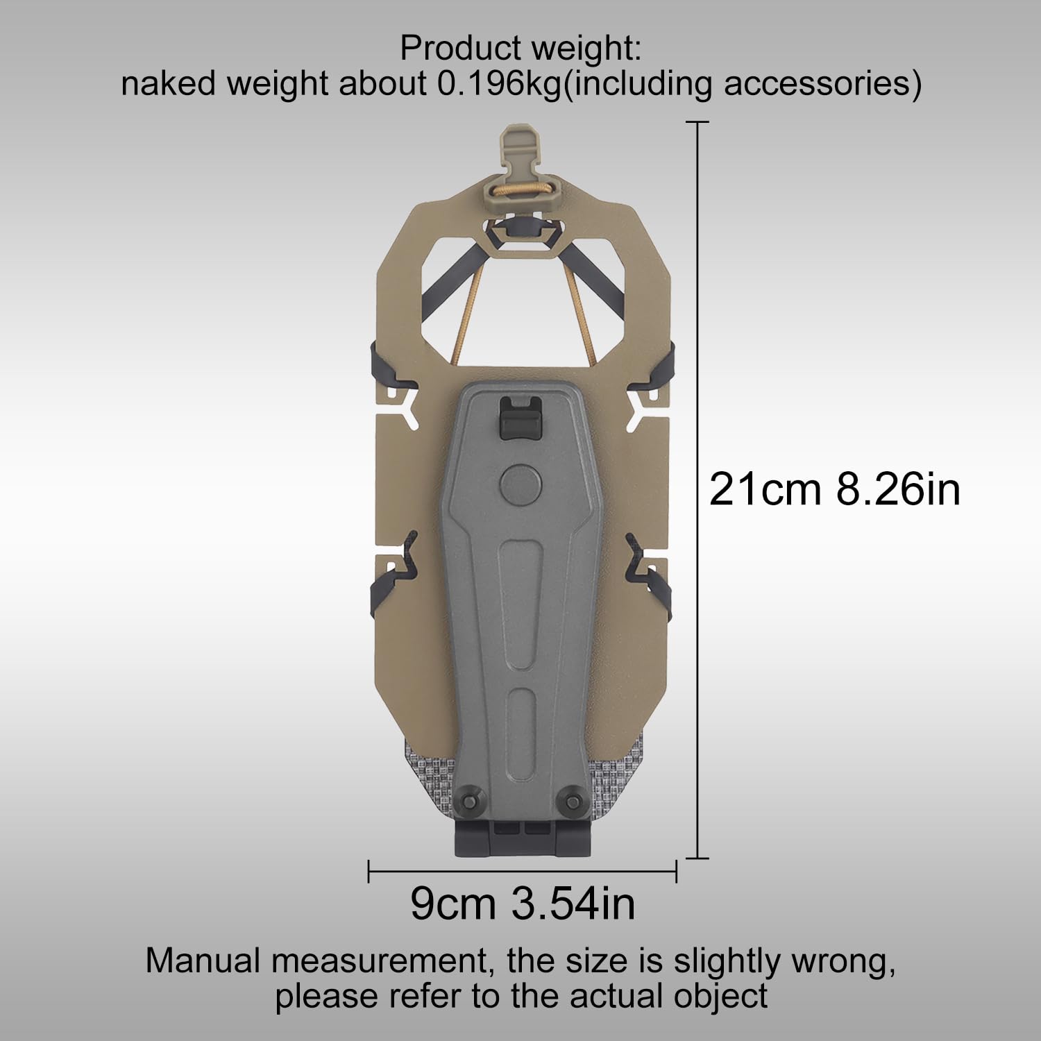 90 Degree Rotation Tactical Plate Carrier Vest Attachments Universal Phone Chest Mount for Larger Screen Size 4.7