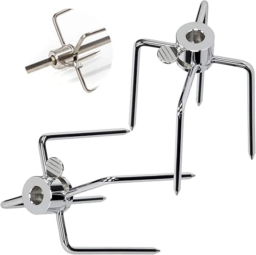 Parrilla de acero inoxidable para asador, tenedores de carne, parrilla de barbacoa, asador, tenedores de carne, repuesto de 4 puntas, se adapta a