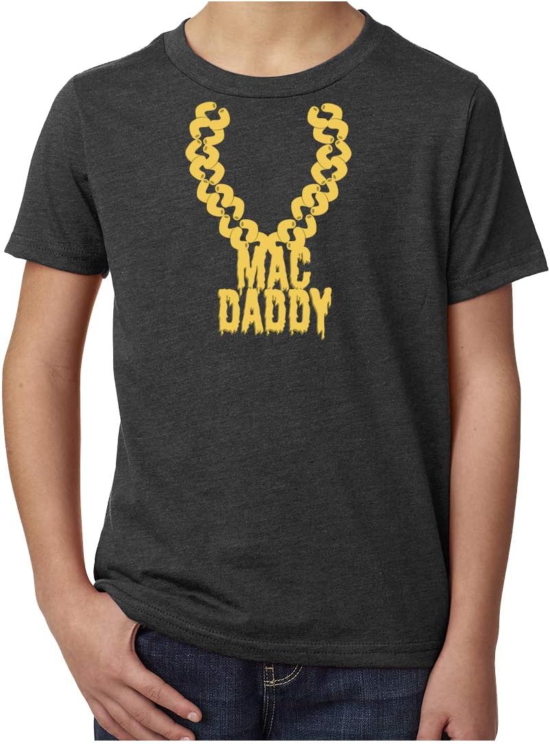 Mac Daddy Youth T-Shirts, Kids Funny Graphic T-Shirts Mac and Cheese Shirts