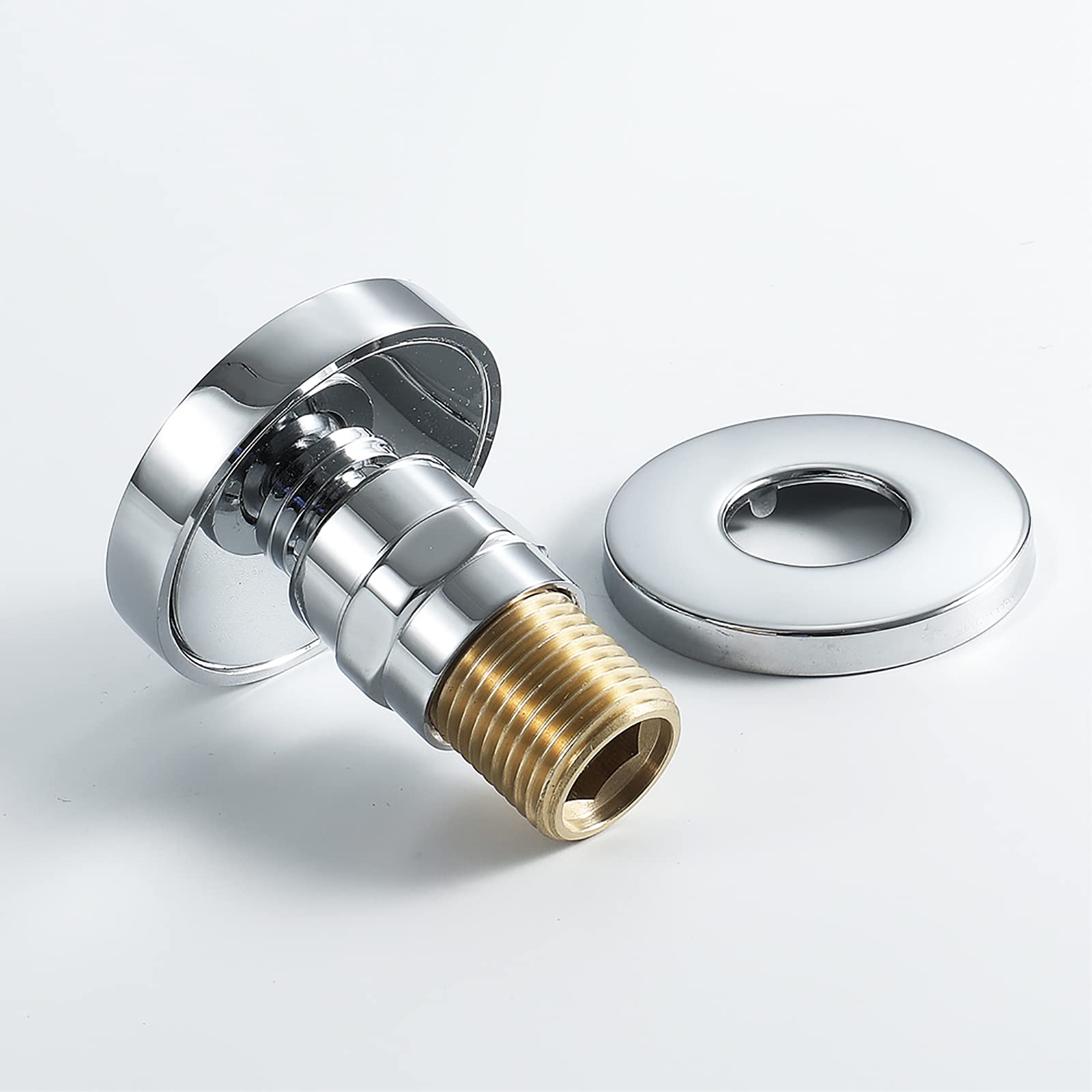 Jets Latéraux Chromés en Laiton Réglables - Pulvérisation Ronde Murale pour Massage Douche - Accessoires de Salle de Bain, 50x50mm, 6 Pack