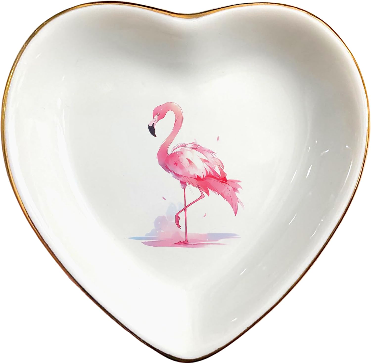 Cute Nature Animal Ring Dish - Jewelry Holder - Decorative Trinket Tray - Gifts for Animal Lover Mom Daughters Sisters Friends For Birthday, Wedding, Christmas (Flamingo)