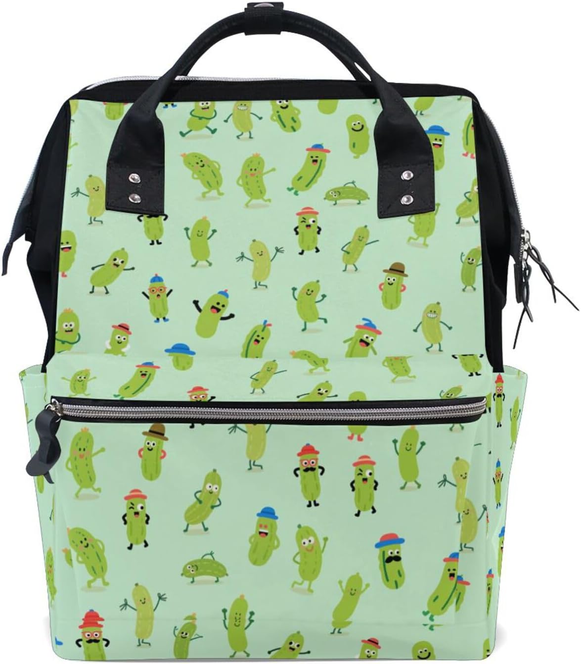Funny Pickles Diaper Bag Backpack Large Capacity Travel Backpack