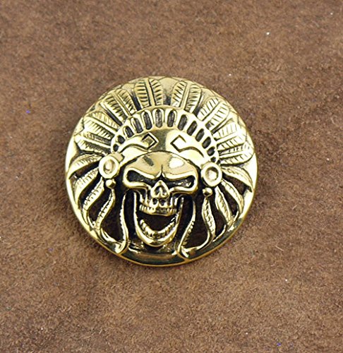 Magic Show de latón para funda de piel Craft diseño de calavera de tuerca remaches Conchos Decor cierre de Punk TO210