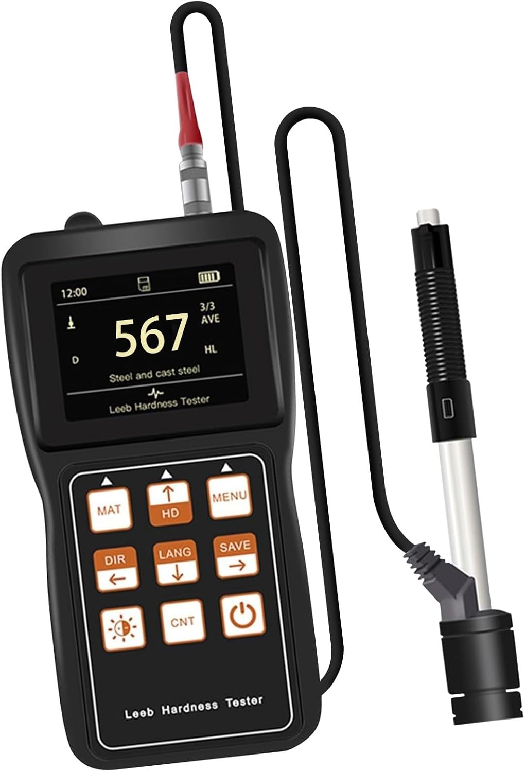 Professional Hardness Testing Device Supports 7 Scale HLD170 960 Ranges Long Battery Lifespans 50 Hours Operations Portable Digital Hardness Meter