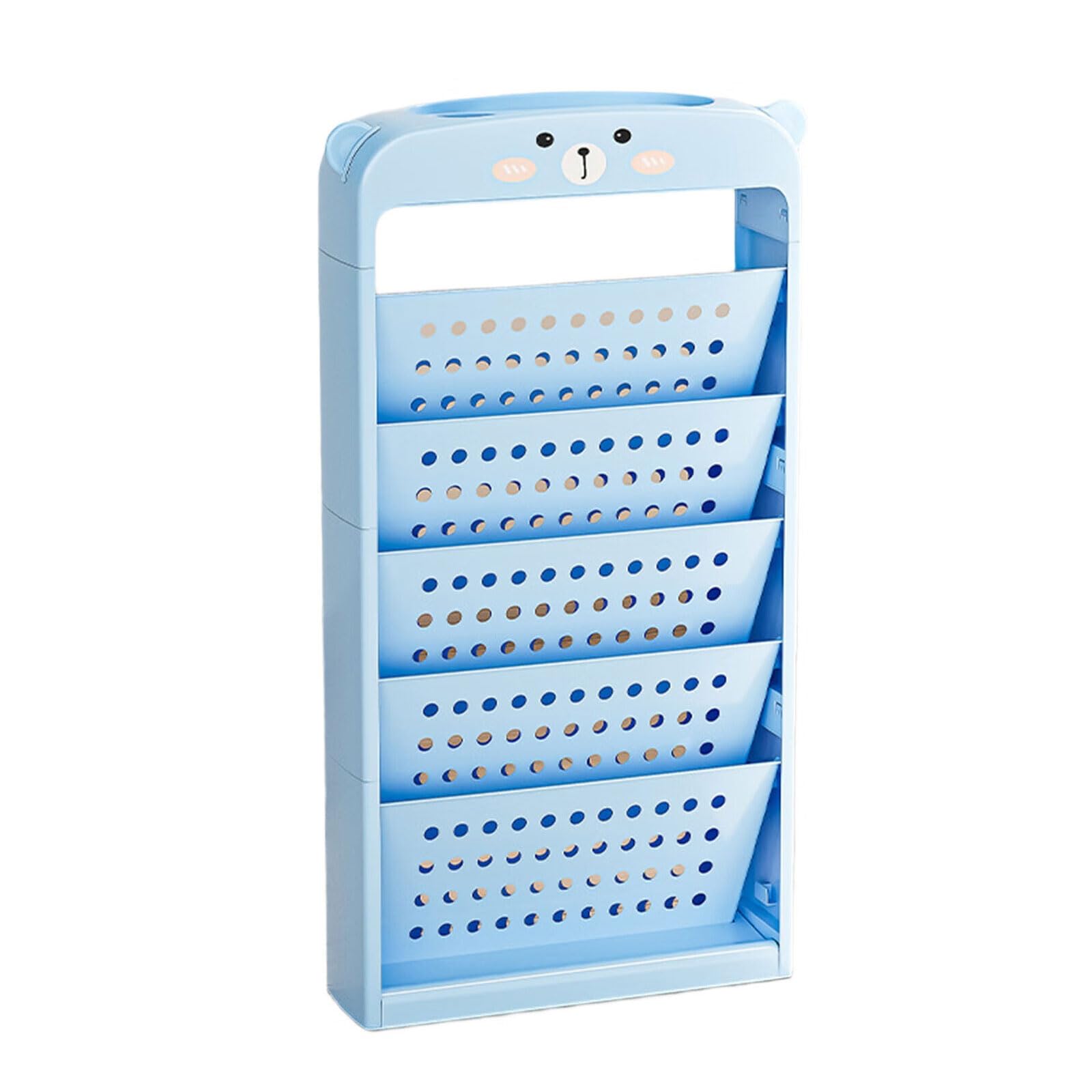 Bookshelf Cart with Sturdy Tiers Storage Organizers for Efficient Space Saving Designs Utilization Rolling Cart for Home