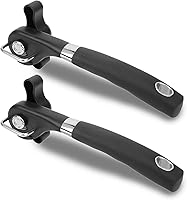 Vista 9 de Juego de 2 abrelatas manual de acero inoxidable suave de acero inoxidable, mango ergonómico resistente, abrelatas manual manual para cocina