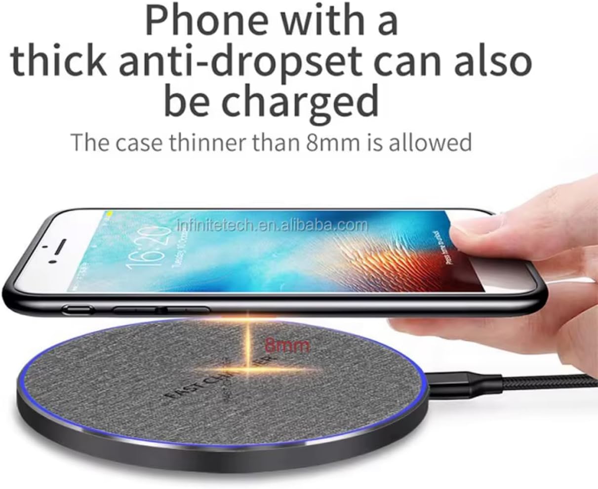 Ultra-Thin 30W Wireless Charging Pad, Slim Profile, Fast Charging Technology