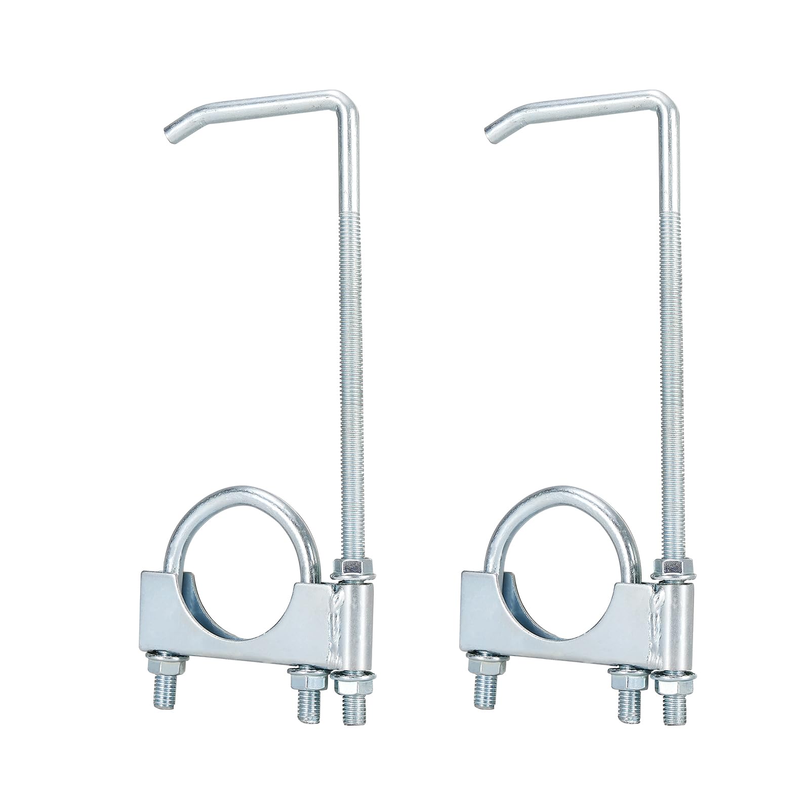 Floshine universal Exhaust Clamp with Hanger fits 2-1/4" Exhaust Pipe, 2.25 inch steel Exhaust System Hanger, Pipes Exhaust Hanger 4PCS