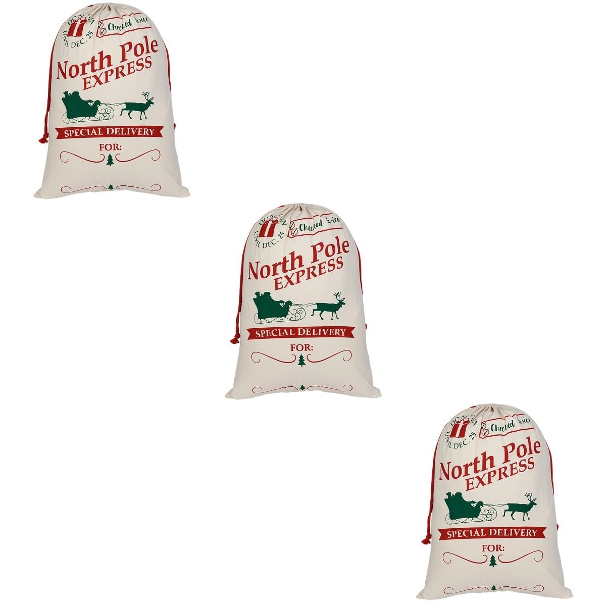 FRCOLOR 3St Weihnachtsgeschenktüten Stoff kinder geschenktüten weihnachtsbaumdeko weihnachtsassesoires weihnachtsgeschenke weihnachtsdeko weihnachtsgeschneke Weihnachtsbaumschmuck