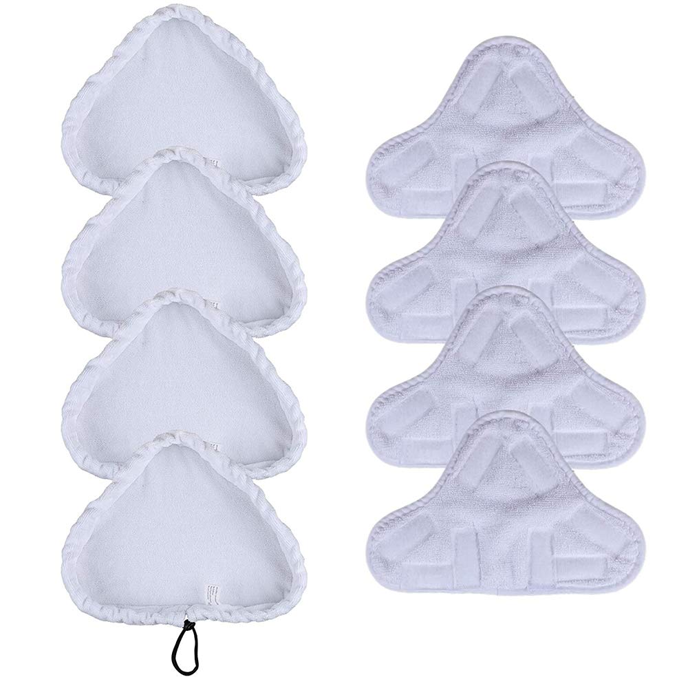 VIPITH Steam Mop Pads, Set of 8 Universal Microfiber Steam Mop Pads Washable Replacement Pads Compatible with Steam Mops