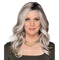 Vista 37 de Raquel Welch 14" ondulado superior de facturación superior de la cabeza, pelo superior de la cabeza, solo la parte superior, no es una peluca Café