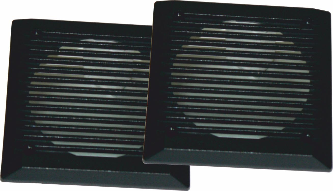 MASTERLINE Coppia griglie quadrate in plastica NERE per altoparlanti diam. 100 mm. UNIVERSALI. Disponibili anche in colore GRIGIO.