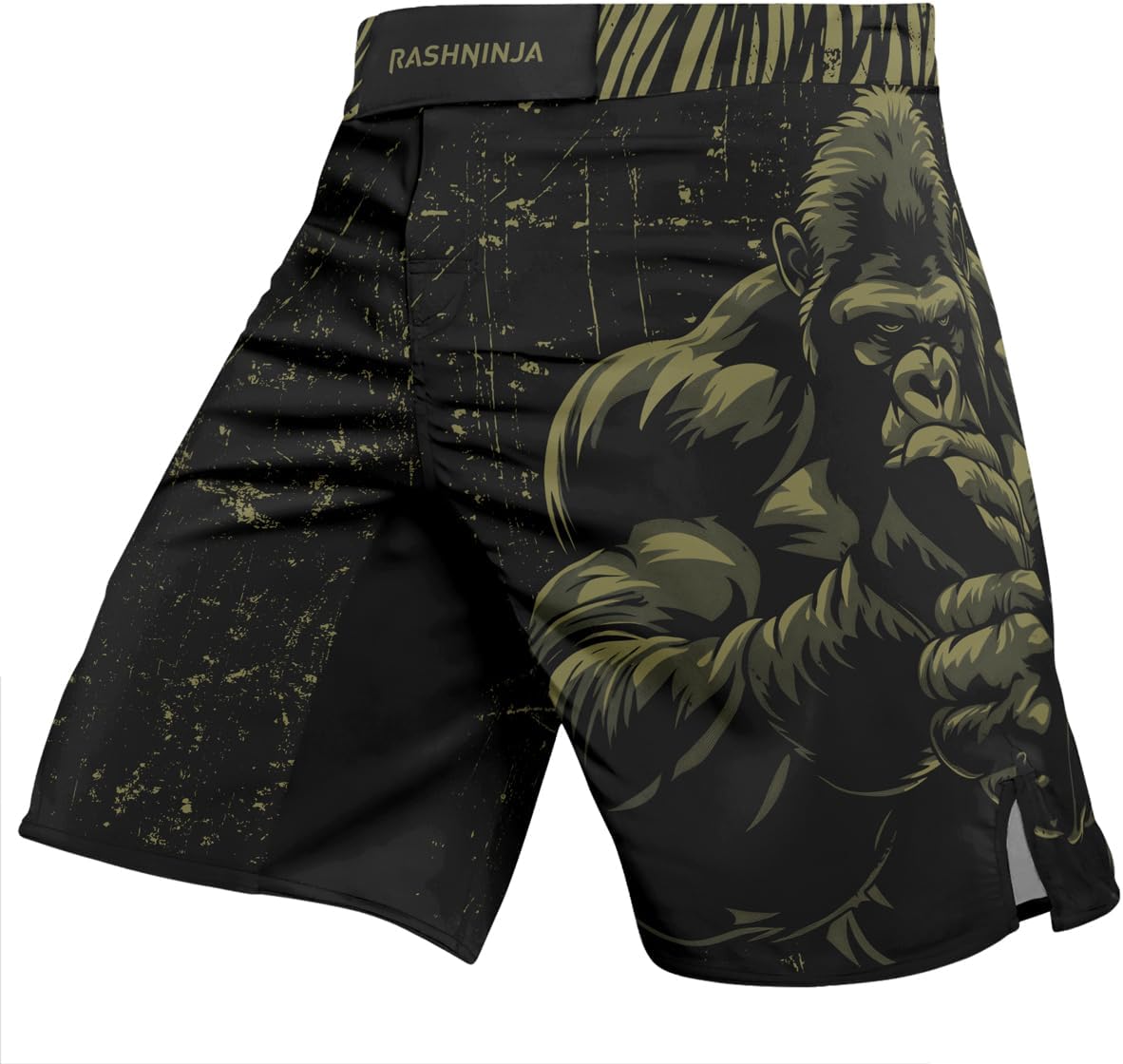 Gorilla Kickboxing Shorts Men - Men's Fight Short for MMA Boxing BJJ Grappling and No Gi