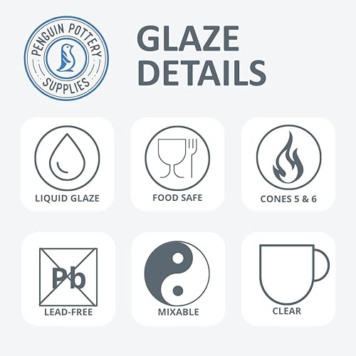 Miniatura 3 de Penguin Pottery - Esmalte transparente - Esmalte de fuego medio, esmalte de fuego alto, cono 5-6 para arcilla de fuego medio, arcilla de fuego alto,