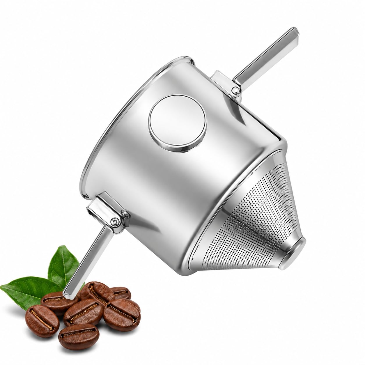 AASHONEE Coffee Filter Stainless Steel | Portable Collapsible Pour Over Dripper | Reusable Slow Drip Coffee Filter for Travel, Camping & Office-image-37