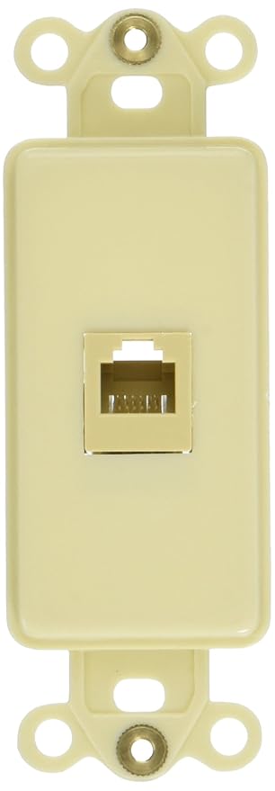 ROCKER INSERT IVORY 1 PHONE JACK