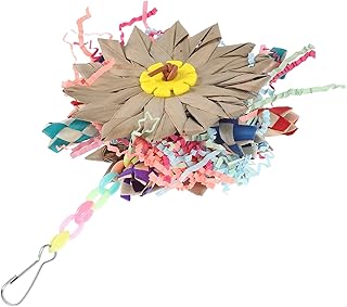 Kisangel Parrot Biting Plaything Hanging Bird Toy for Parakeets Pet Bird Chewable Toy Bright Fun Decorative Accessory
