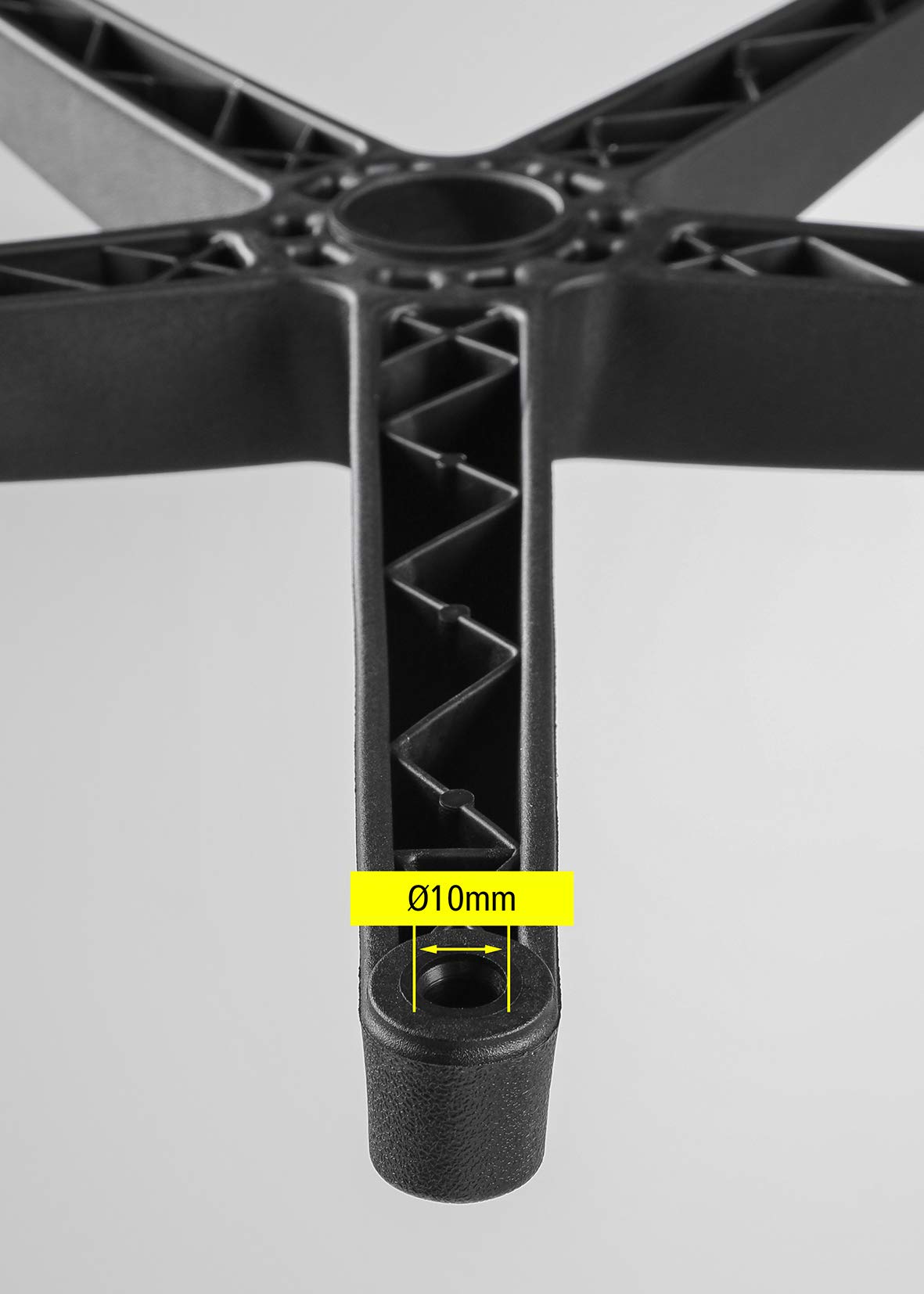 Topstar Rolki do krzeseł biurowych Zestaw 5 sztuk 6991 rozmiar trzpienia 10 mm/średnica 50 mm czarne