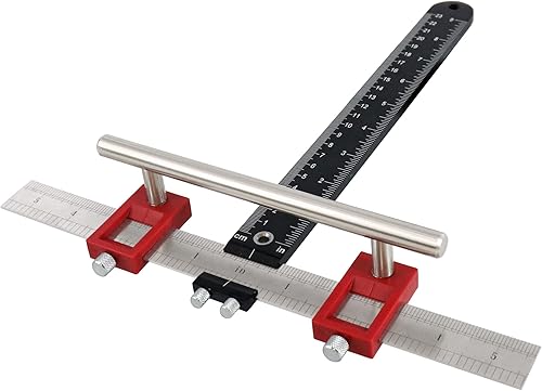 Miniatura 3 de Milescraft Plantilla de hardware 1340  Guía de taladro ajustable para instalar rápidamente manijas de gabinetecajón, perillas y tiradores. Plantilla