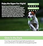 SKIPDAWG Neon Glow Ball, leuchtet im Dunklen, für Hunde, hochwertiger TPR-Kunststoff, mit Quietscher, sehr gut für Ballschleuder