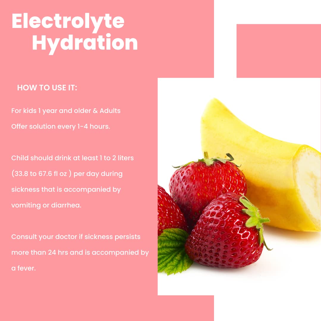 ALFA VITAMINS GenesisVit Electrolyte Hydration Solution, Drink with Sodium, Potassium & Chloride, Supports Hydration & Immune Health, Strawberry Flavor, 12 Bottles, 16.9 fl oz Each, 12 Pack