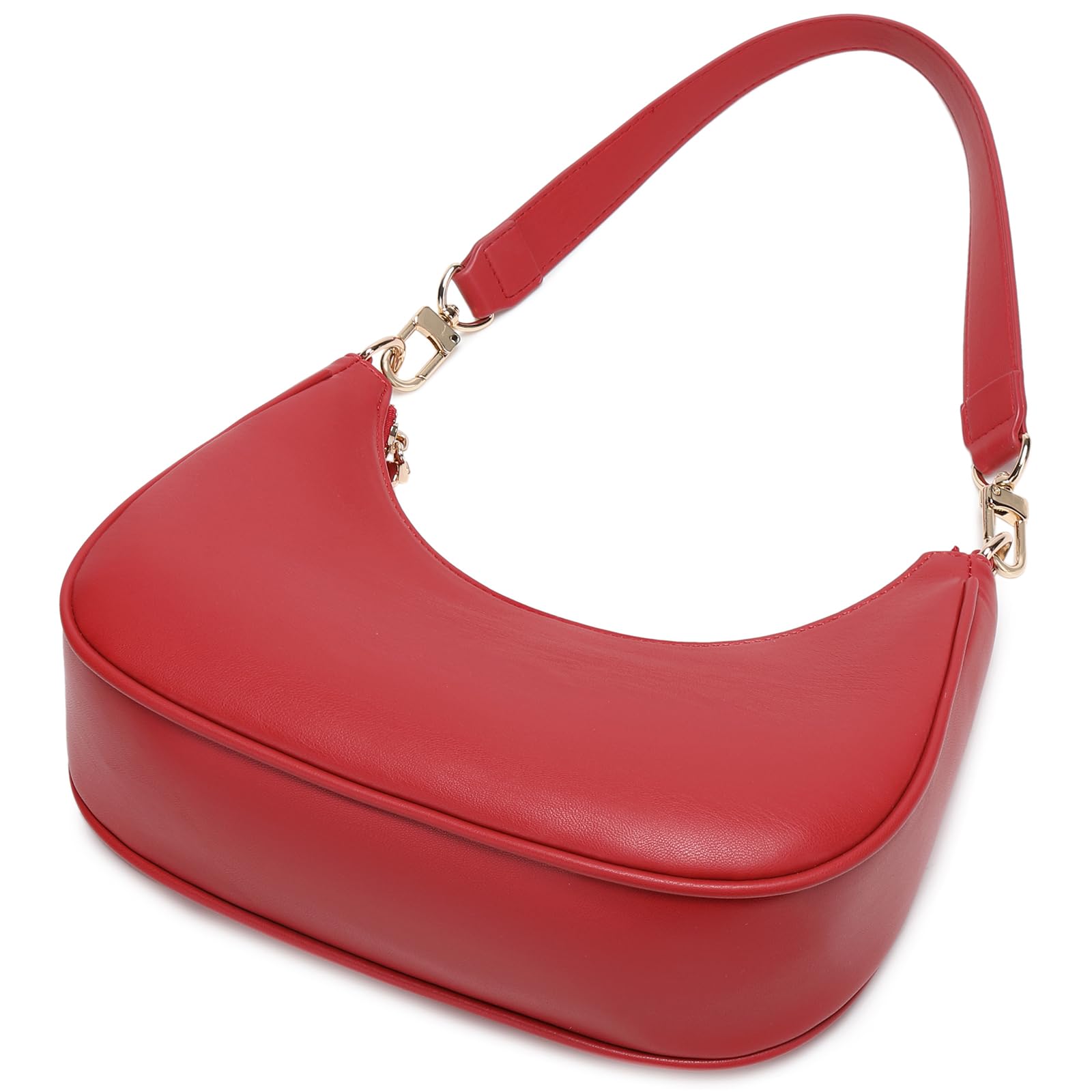 Women's Shoulder Bags Cute Hobo Purses Vintage Handbags with Zipper Lightweight Underarm for Dating Shopping Gift (Red) view 4