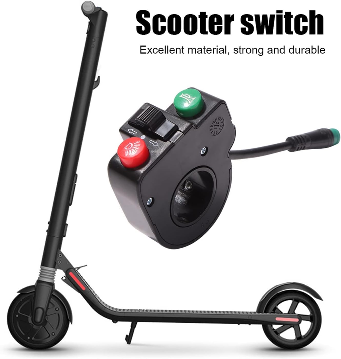 NKEMGZHPKN(売店) 電動スクーターの防水ハンドルバーヘッドライトホーンターン信号スイッチ M4 Pro.電気スクーターホー