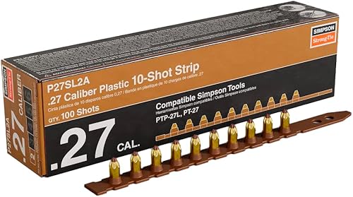 Simpson Strong-Tie P27SL2A - Cargas de tira de calibre .27 marrón (importación) 100ct